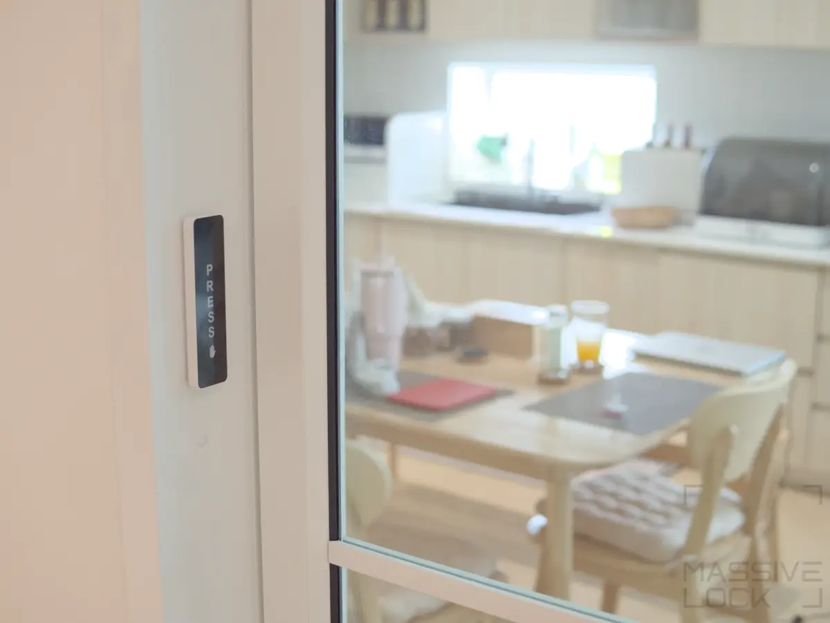 Push-to-open automatic door